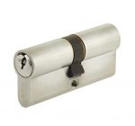 Satin Chrome 5 Pin JEDO Euro Lock Double Cylinder 60mm Anti Drill & Anti Pick